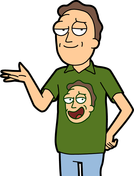 Self-promoting Jerry - Rick And Morty Png (545x712)