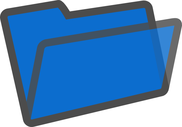 Blue File Clip Art At Clker - Blue File (600x418)