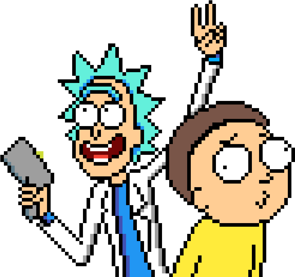 Rick & Morty - Rick And Morty Pixel Art (1200x1200)