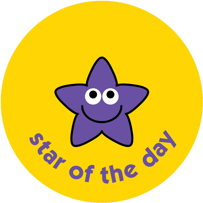 Star Of The Day Stickers (701x701)