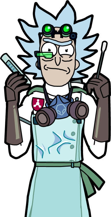 Lab Rick - Rick And Morty Lab (377x737)