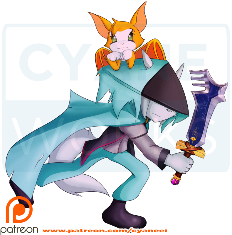 Dust And Fidget By Cyaneworks - Patreon (800x810)