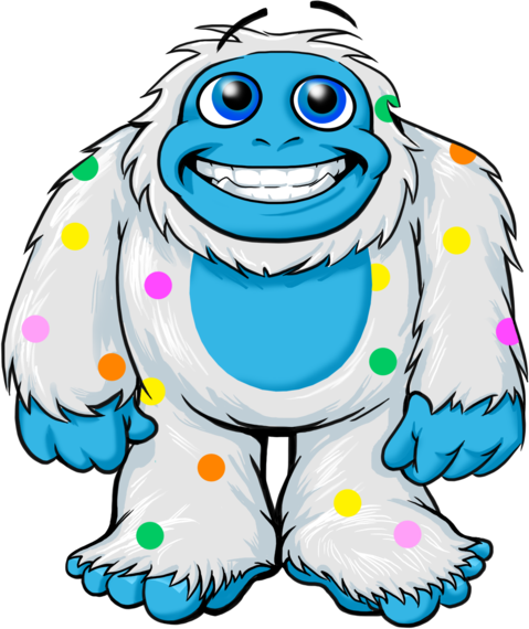 Frozeti The Yeti - Dippin Dots Yeti (479x570)