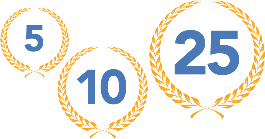 Employee Tenure Awards - Years Of Service Award Clipart (1000x500)