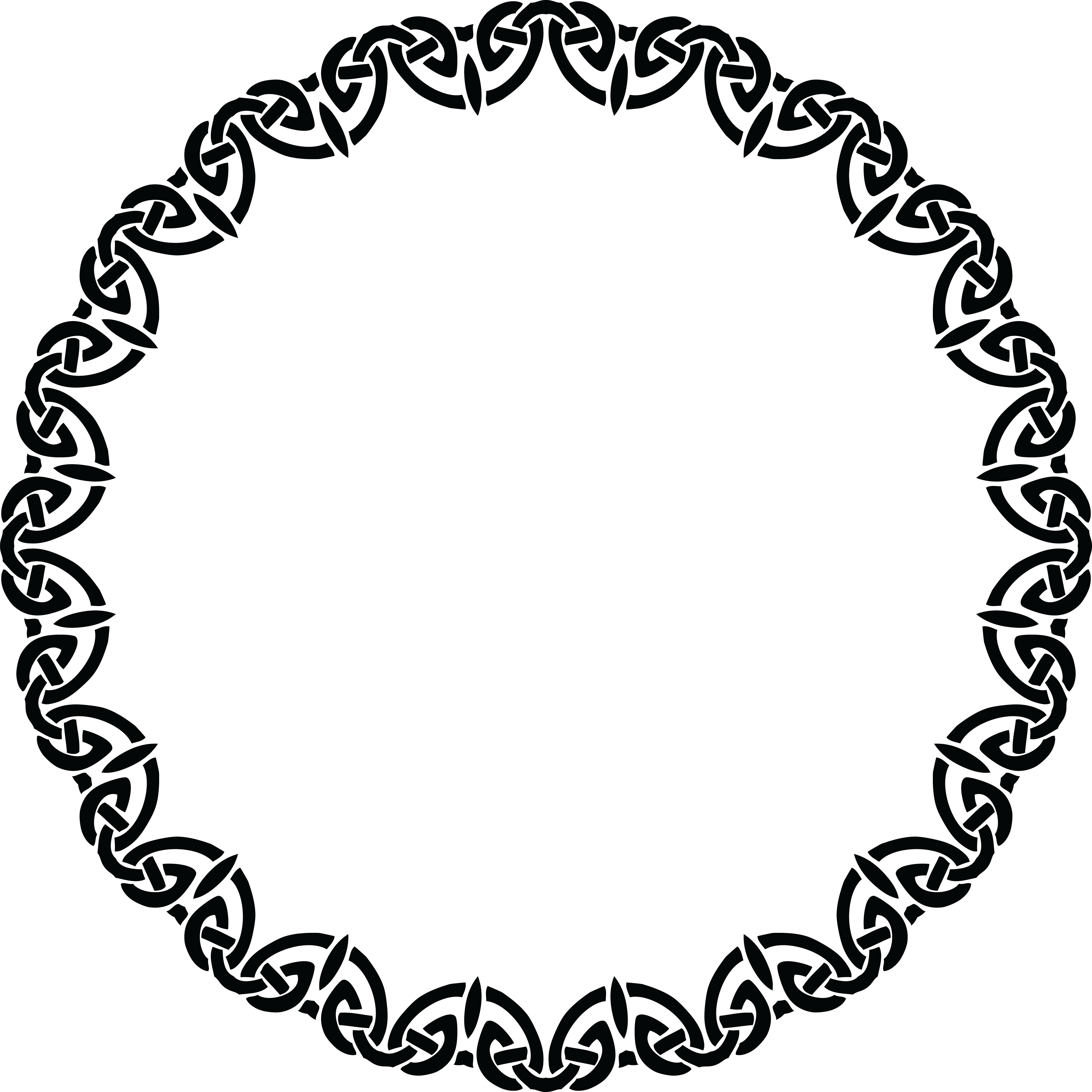 Free Clipart Of A Celtic Round Frame Border Design - Round Border Design Png (4000x4000)