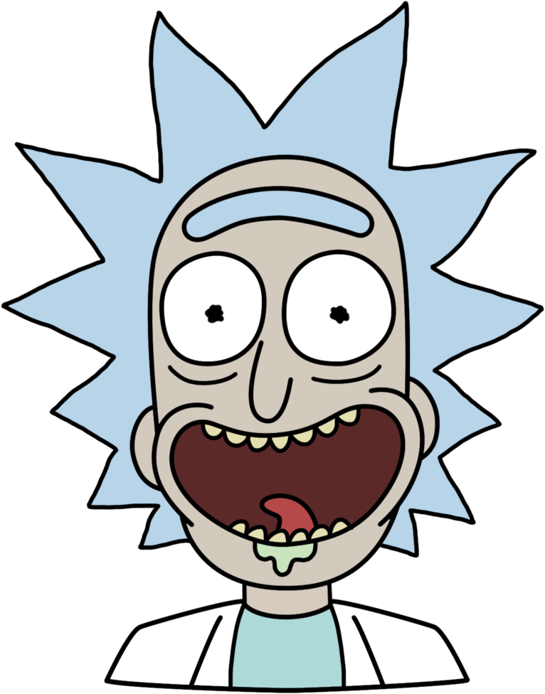 Rickandmorty Rickhappy1500 - Rick From Rick And Morty (1000x1000)