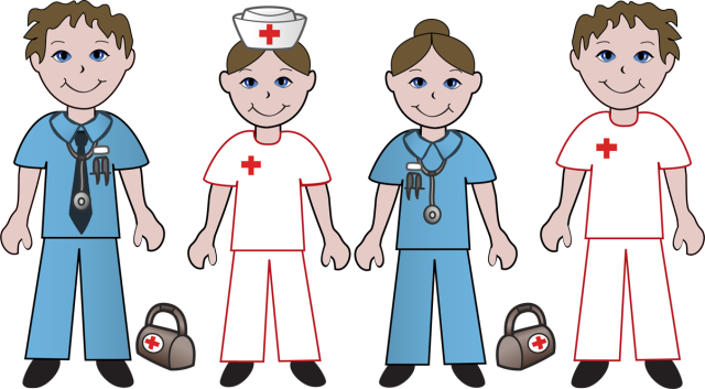 Sports Doctor Clipart - Doctors And Nurses Clipart (640x353)
