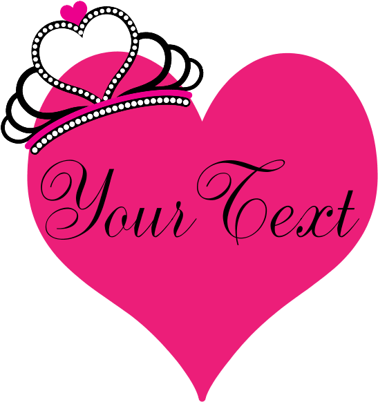 Favorite - Personalizable Pink Heart With Crown Mousepad (700x700)