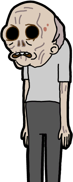 #007 - Ancient Morty - Pocket Mortys Ancient Morty (300x650)