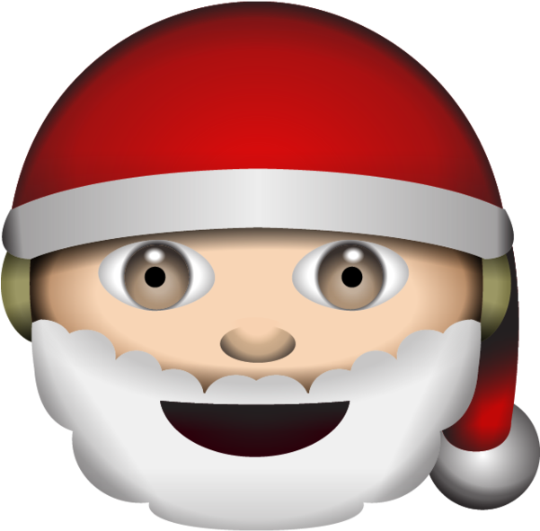 Emoji Santa Claus Png (600x600)