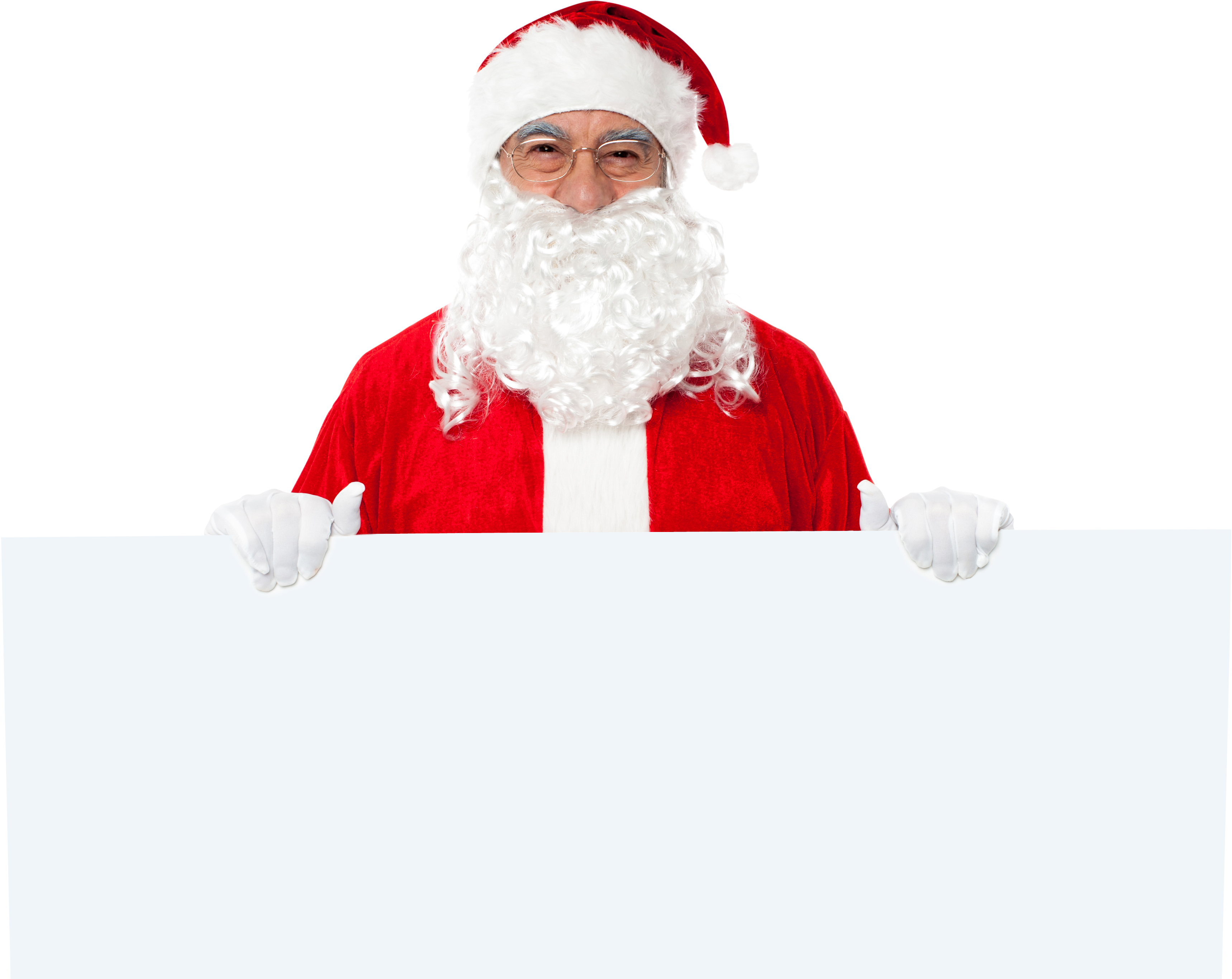 Santa Claus Holding Banner (4256x2832)