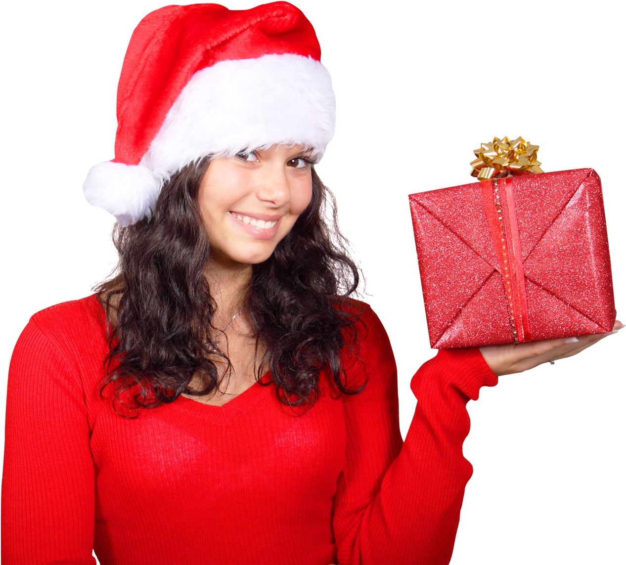 Lady Santa Claus Png (1450x1206)