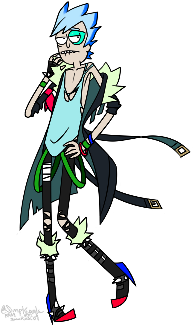 Simpleagle On Twitter - Rick And Morty Emo Rick (1008x1200)