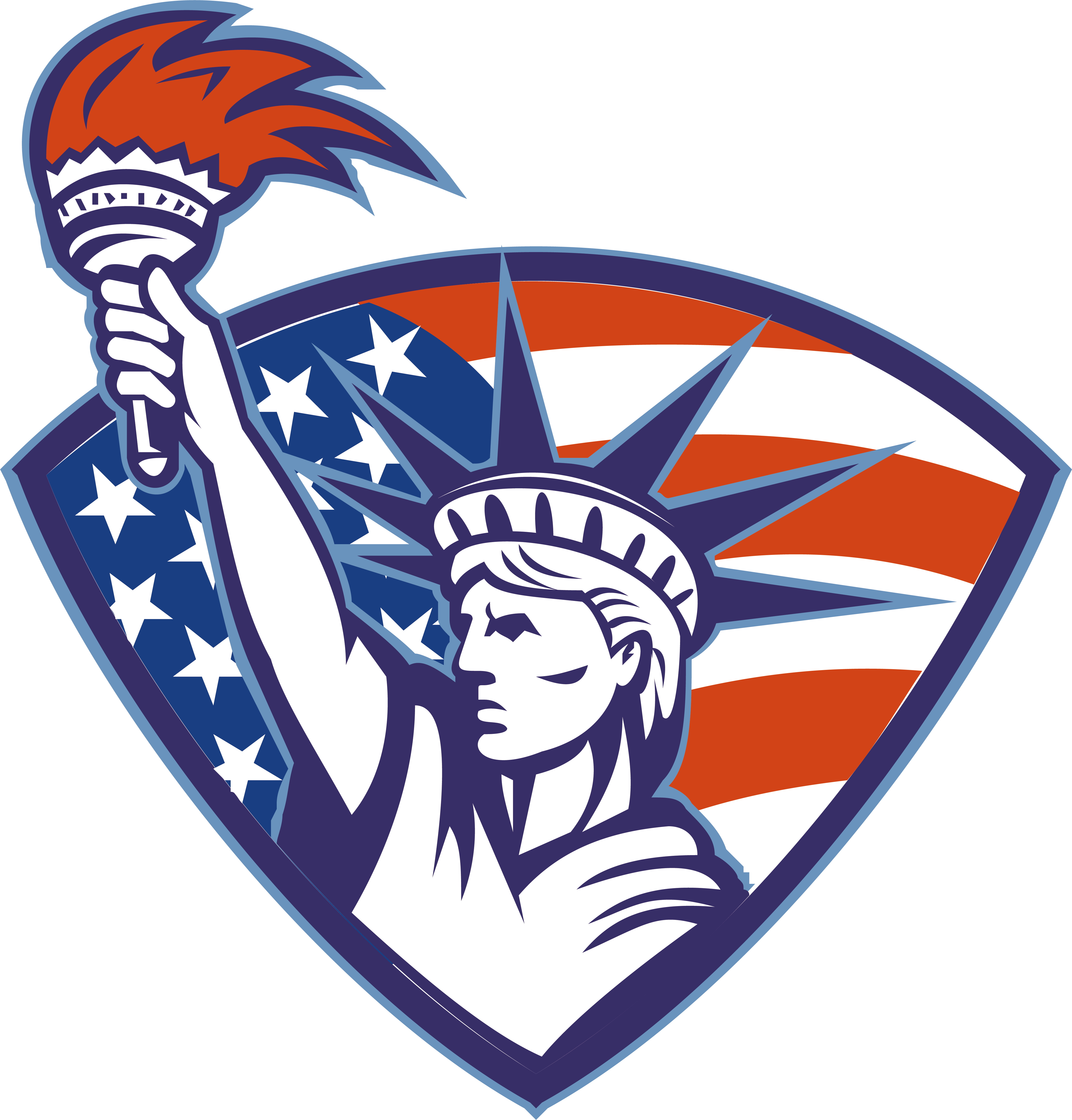Estatua De La Libertad, Libre De Regalías De La Antorcha - Statue Of Liberty Mascot (4606x4812)