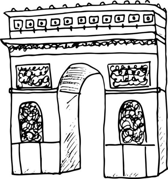 Arc De Triomphe Rubber Stamp - Arc De Triomphe Rubber Stamp (561x600)