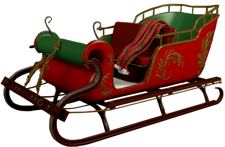 Santa Claus Sledge Png Render By Mnaau - Luge (1024x576)