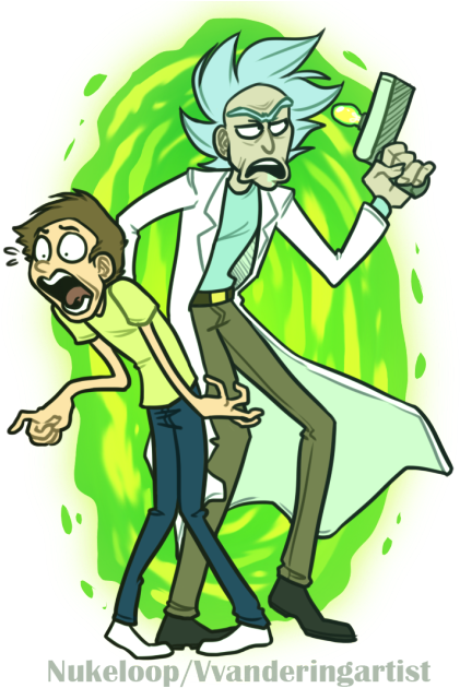 Rick And Morty - Cartoon (500x635)