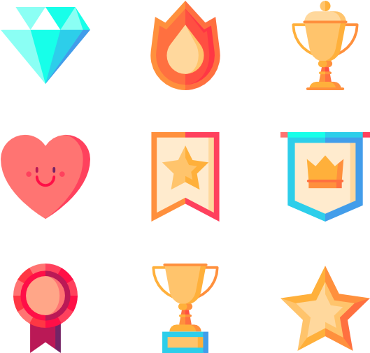 Rewards - Flat Icons Rewards (600x564)