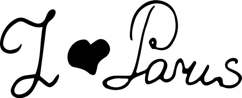 I Love Paris Rubber Stamp - Paris Stamp Png (800x325)
