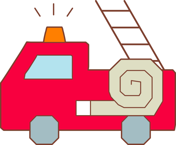 Download - Draw A Fire Truck (600x495)