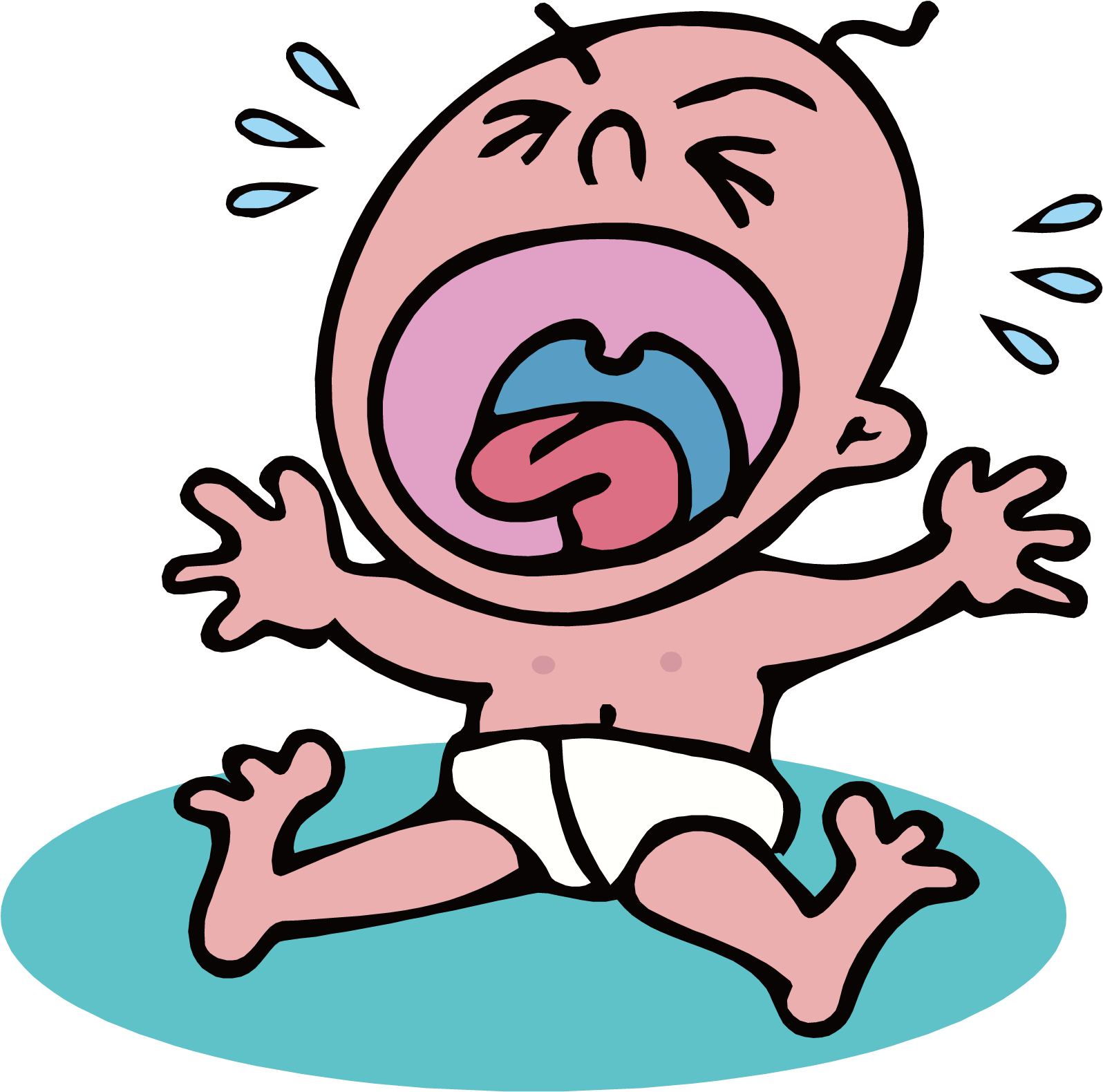 Crying Infant Cartoon Child Clip Art - Crying Infant Cartoon Child Clip Art (1696x1724)