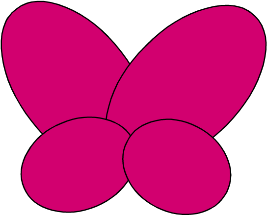 After Creating The Document And Then Draw 4 Circles - Butterfly (604x490)