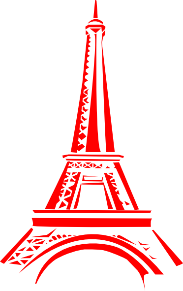 Eiffel Ooh La La Clip Art At Clker - Eiffel Tower Red Clipart (372x591)