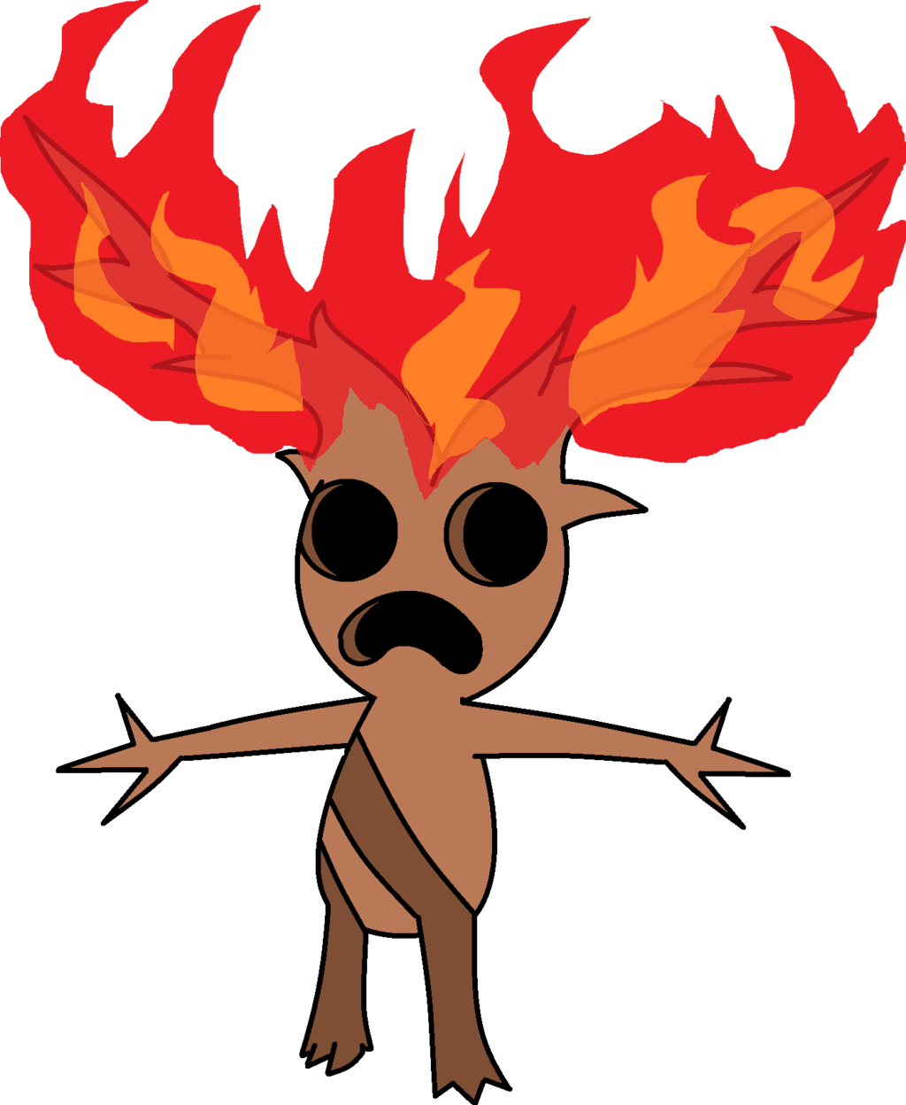 Burning Bush/perpetual Agony Pokemon By Maximumspazzitude - Cartoon (1024x1249)