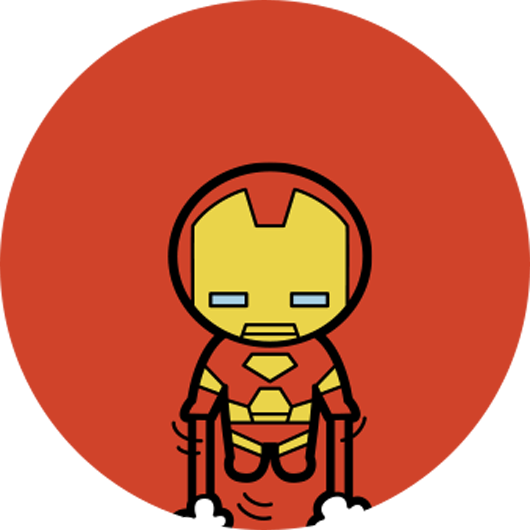 Iron Man - Style A - Marvel Kawaii Iron Man (530x530)