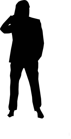 Black Man3 Clip Art At Clker - Silhouette (300x589)