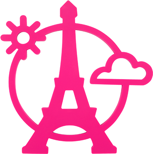 Magnetic Eiffel- Dessous De Plat Pink - Pylones - Eiffel Magnetic Pink Trivet (535x587)