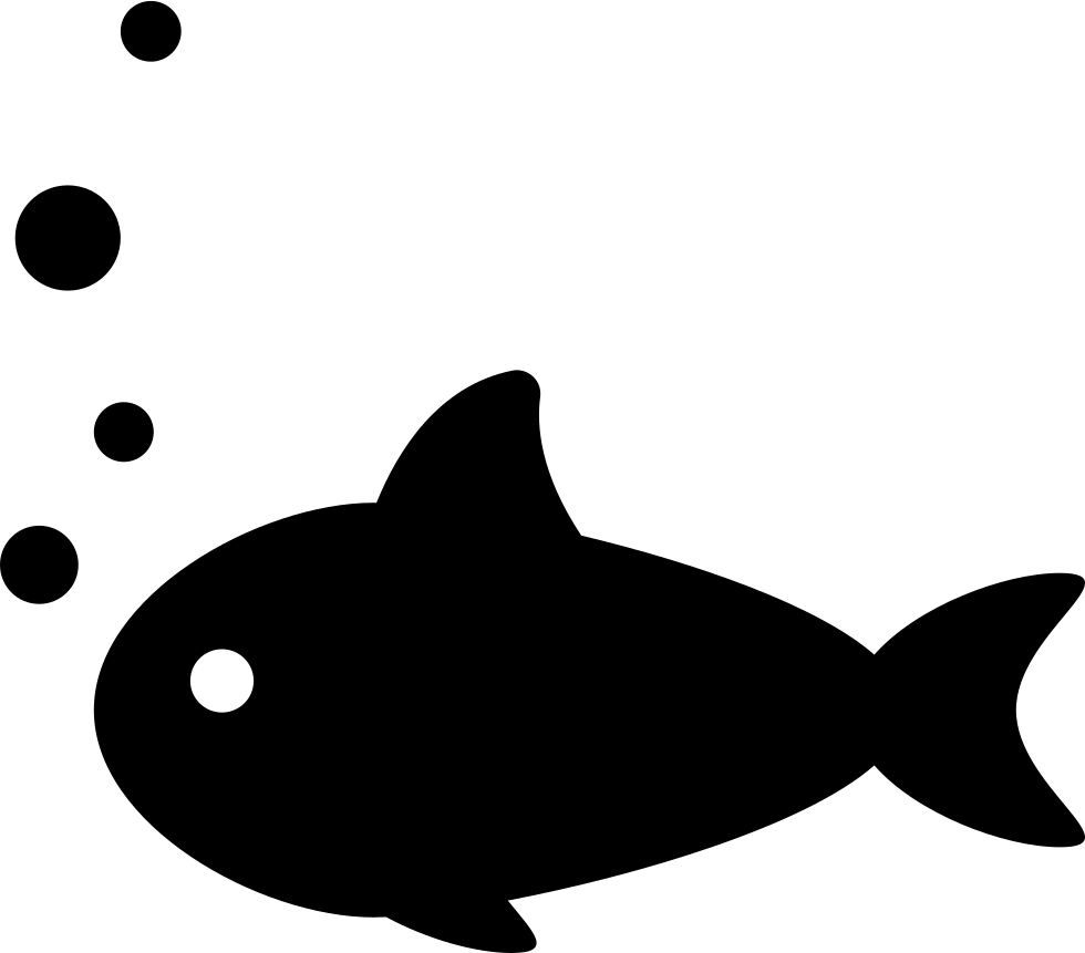 Fish With Four Bubbles Comments - Fish With Bubbles Silhouette (980x861)