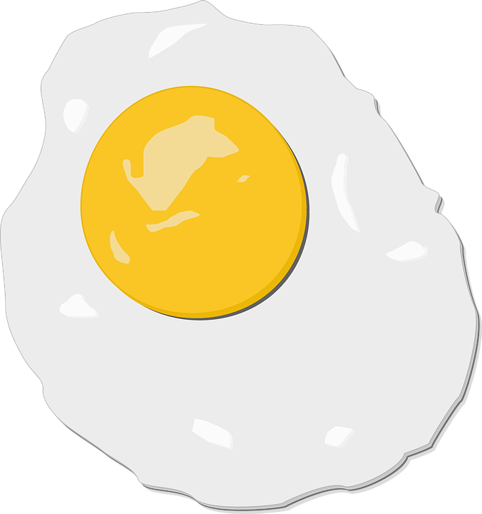 Egg, Fried, Illustration, Cartoon - Cartoon Egg Fried (676x720)