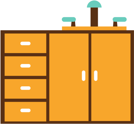 Wooden Drawers Home Furniture Icon - Home Furniture Icon (550x550)