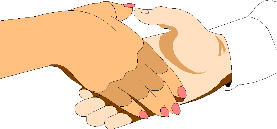 Hands - Shaking Hands Cartoon (964x450)