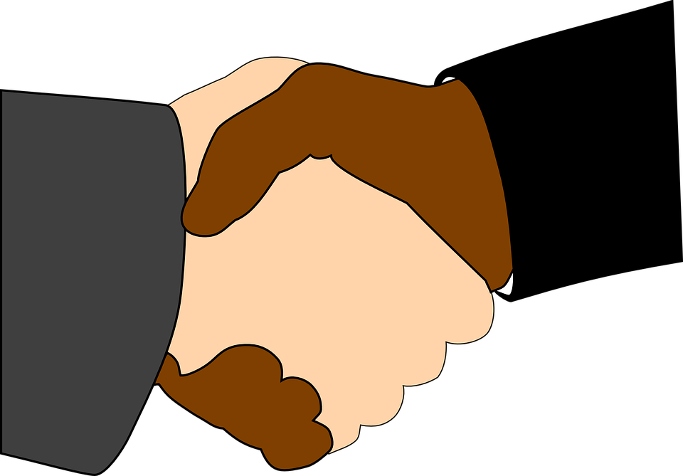 Shaking Hands Clipart 14, Buy Clip Art - Black And White Equal (960x669)