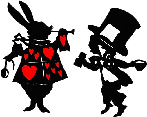 White Rabbit Alice's Adventures In Wonderland Mad Hatter - Alice In Wonderland Die (564x475)