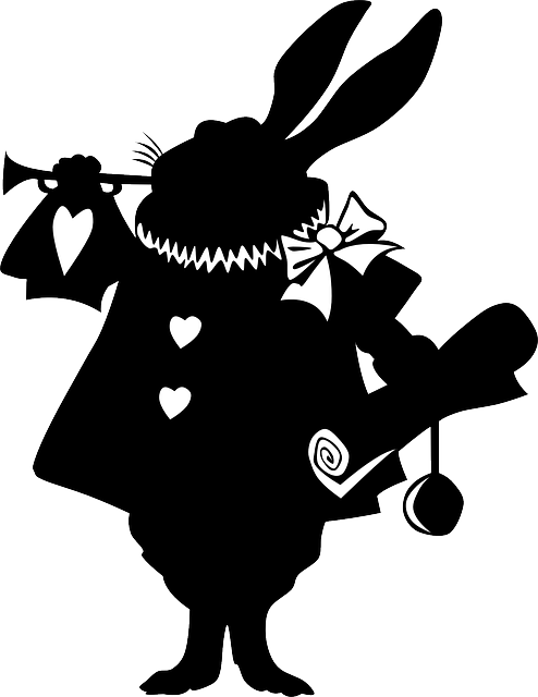 Free Image On Pixabay - Alice In Wonderland Silhouette (494x640)