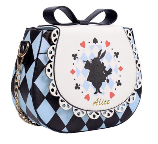 Alice In Wonderland Checkered Purse - Alice In Wonderland Purse (600x600)