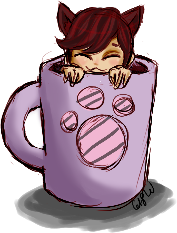 Coffee Cup Gift For Imma Think About It By Pitchblackcat - Cartoon (900x1100)