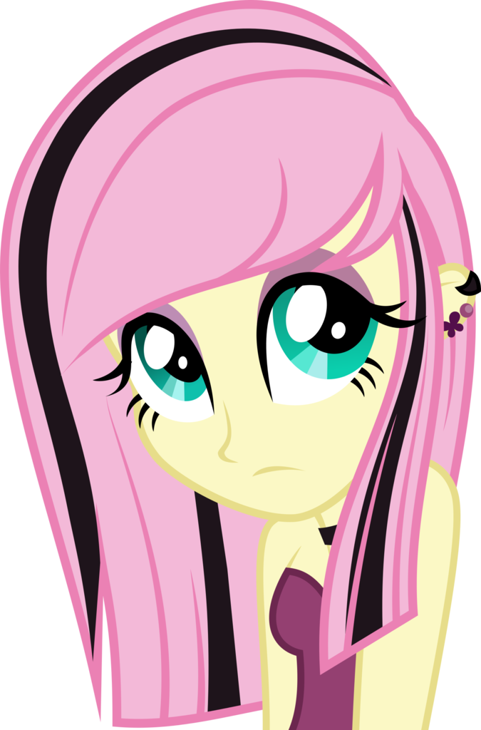 Alternate Hairstyle, Alternate Universe, Artist - Mlp Equestria Girls Fluttershy Crazy (675x1024)