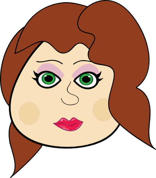 Woman With Makeup Clipart - بنت تضع مكياج كرتون (512x584)