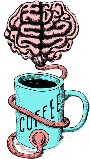 Bleed Area May Not Be Visible - Zazzle Kaffee Für Das Gehirn. Lustige Kaffeeillustration (600x600)