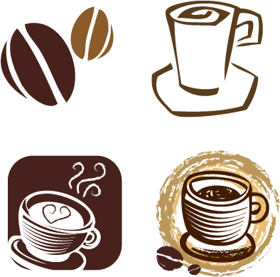 Coffee Cup Cafe Retro Style - Coffee Cup Design Curtains (545x601)