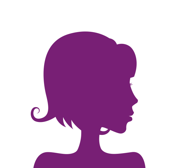 Girl Center Purple2 - Silhouette (889x552)