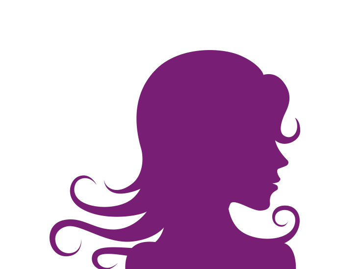 Girl Image Purple2c - Silhouette (889x552)