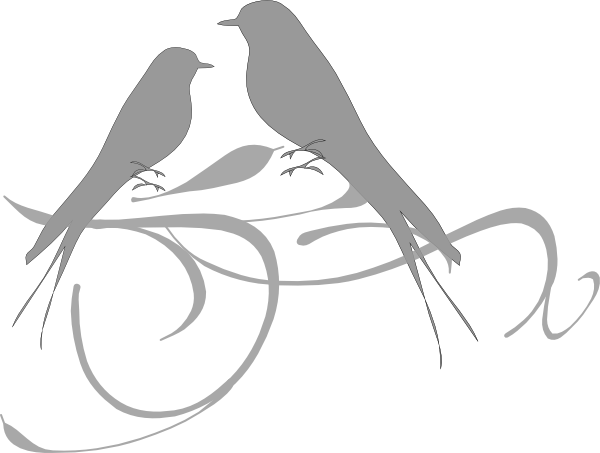 Clip Art Love Birds (600x453)