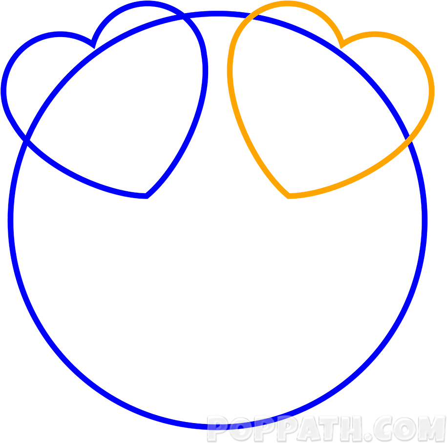 Create Another Heart On The Right Side Of The Circle - Geometry (1000x1000)