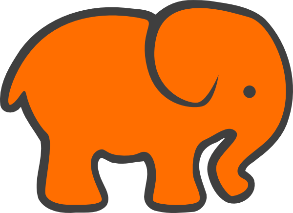 Orange And Grey Elephant (600x436)