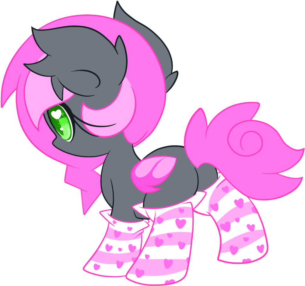 Lorehoshiko, Bat Pony, Blank Flank, Clothes, Filly, - Little Pink Socks (1082x1024)